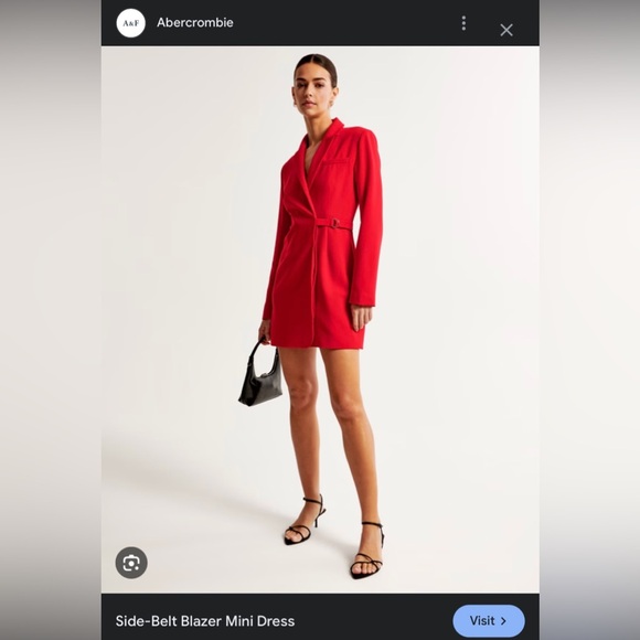 Abercrombie Side Belt Blazer Mini Dress - Forest Green - Picture 3 of 3